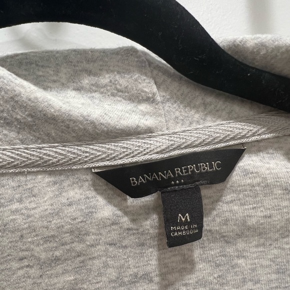 Banana republic grey marl zip up jacket - off center zip - Picture 5 of 5